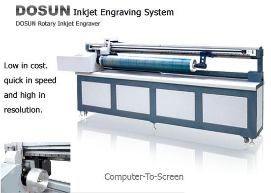 Rotary Inkjet Screen Engraver System, Rotary Printing Computer to Screen Engraving Machine 0
